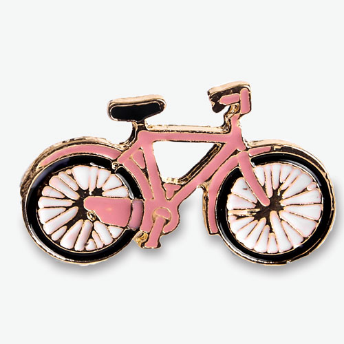 핑크 자전거 뱃지